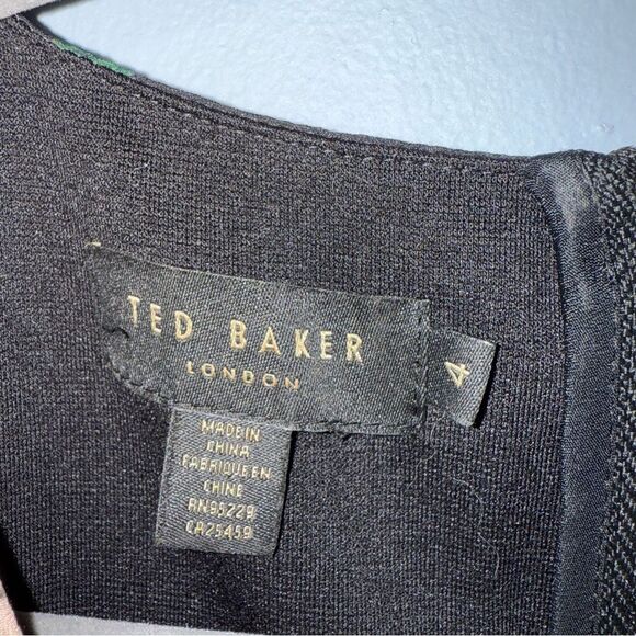 Ted Baker Danetta Palm Floral Open Back Layered Dress Size 4 EUC - Picture 6 of 9